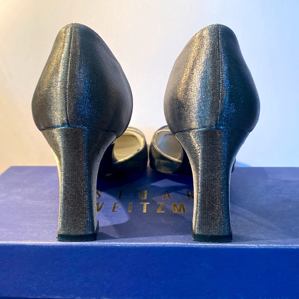 Stuart Weitzman Rondex Pewter Matte Lame - Picture 8 of 10